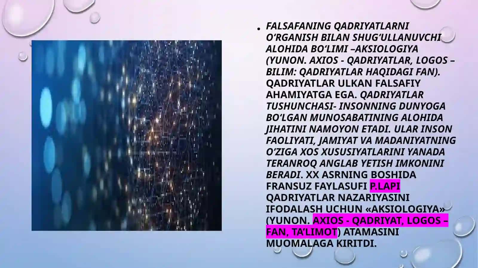 AKSIOLOGIYA (QADRIYATLAR) FALSAFASI 2