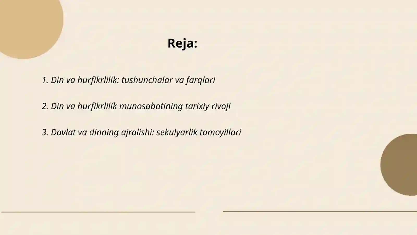 Din va hurfikrlilik 2