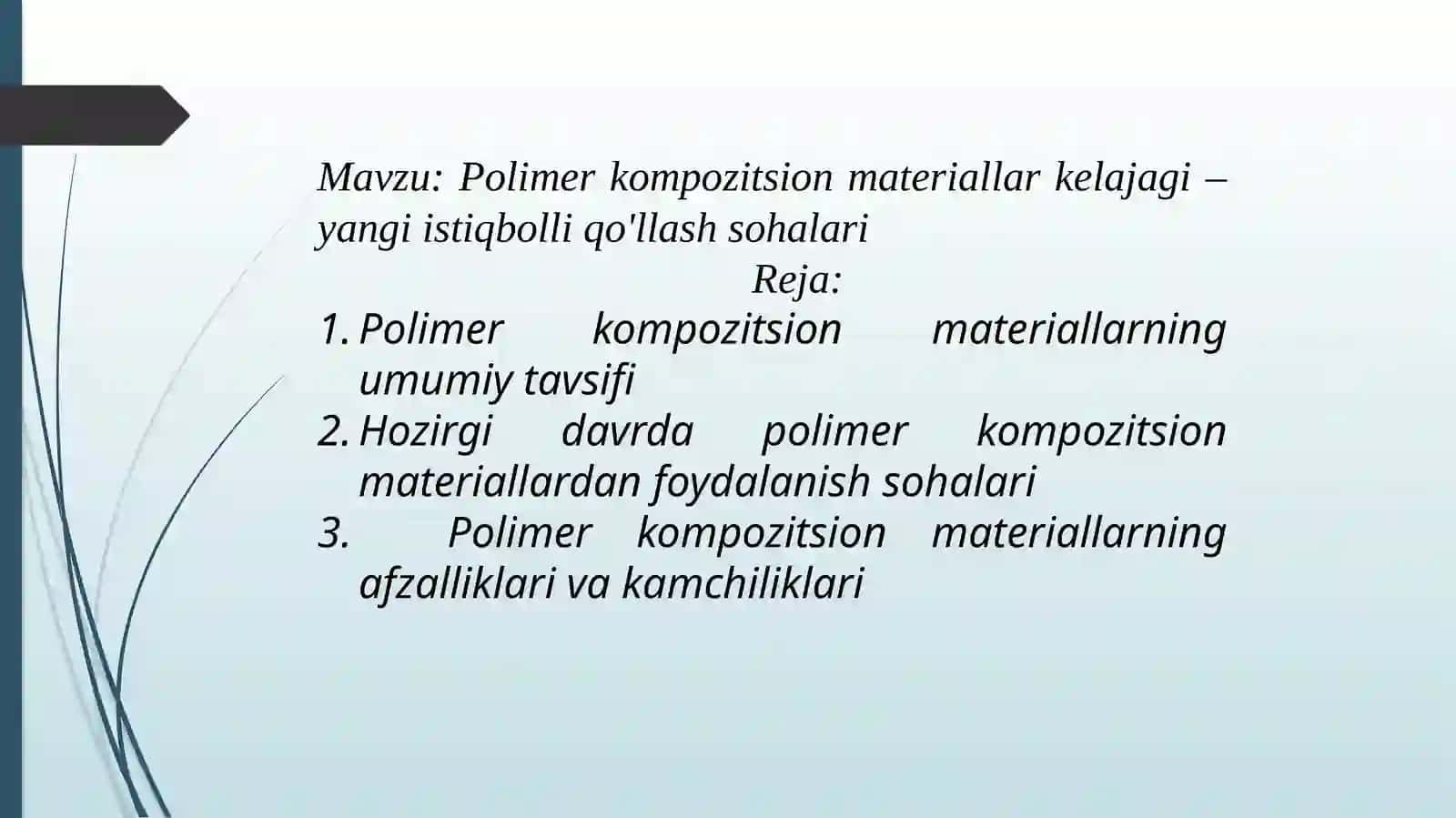 Polimer kompozitsion materiallar 2