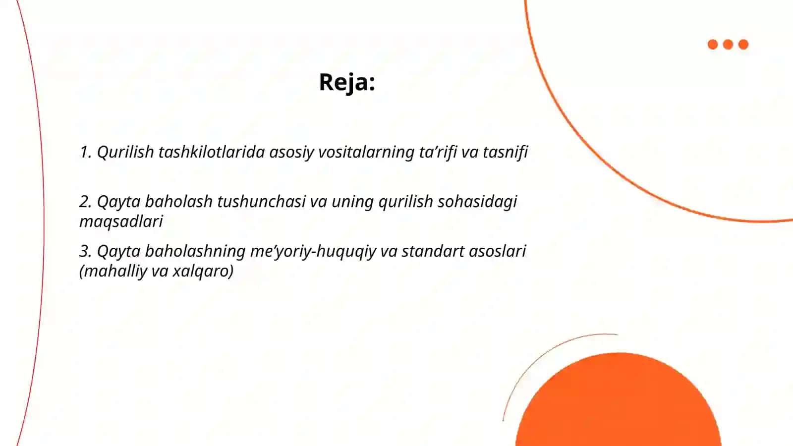Qurilish tashkilotlarida asosiy vositalarni qayta baholash hisobi 2