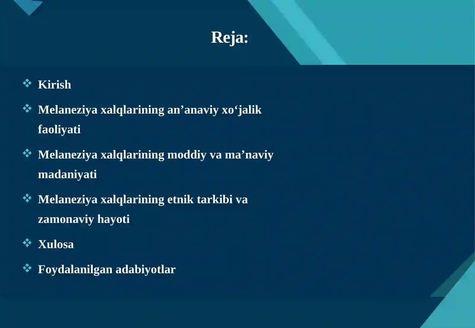 Melaneziyaxalqlar ixoʻjaligi va madaniyati 2