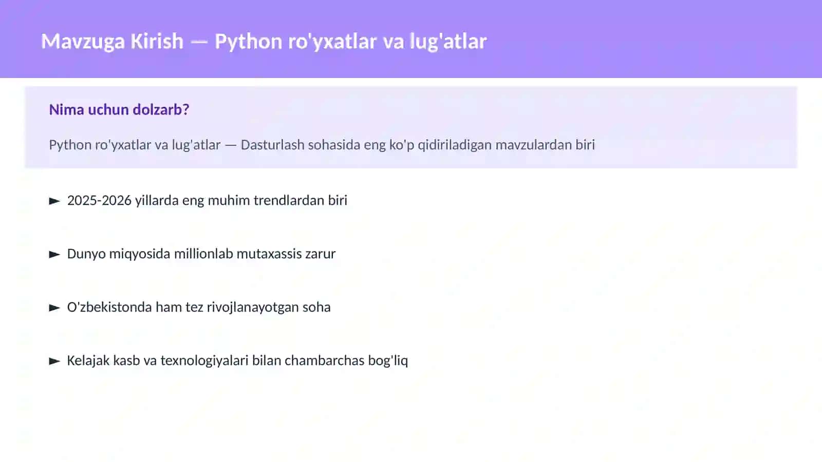 DASTURLASH | PYTHON DASTURLASH 2