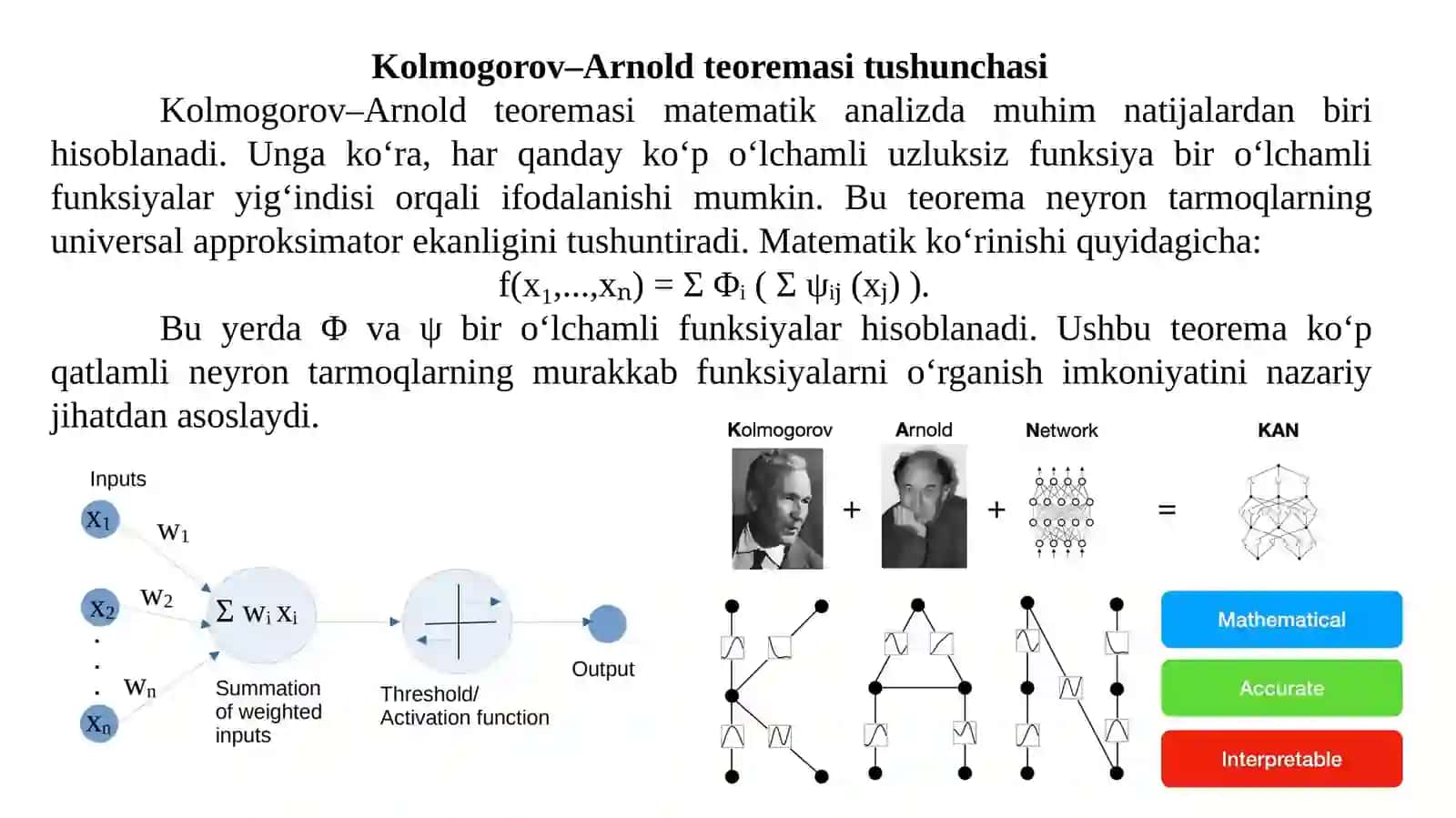 Kolmogorov-Arnold teoremasi 2