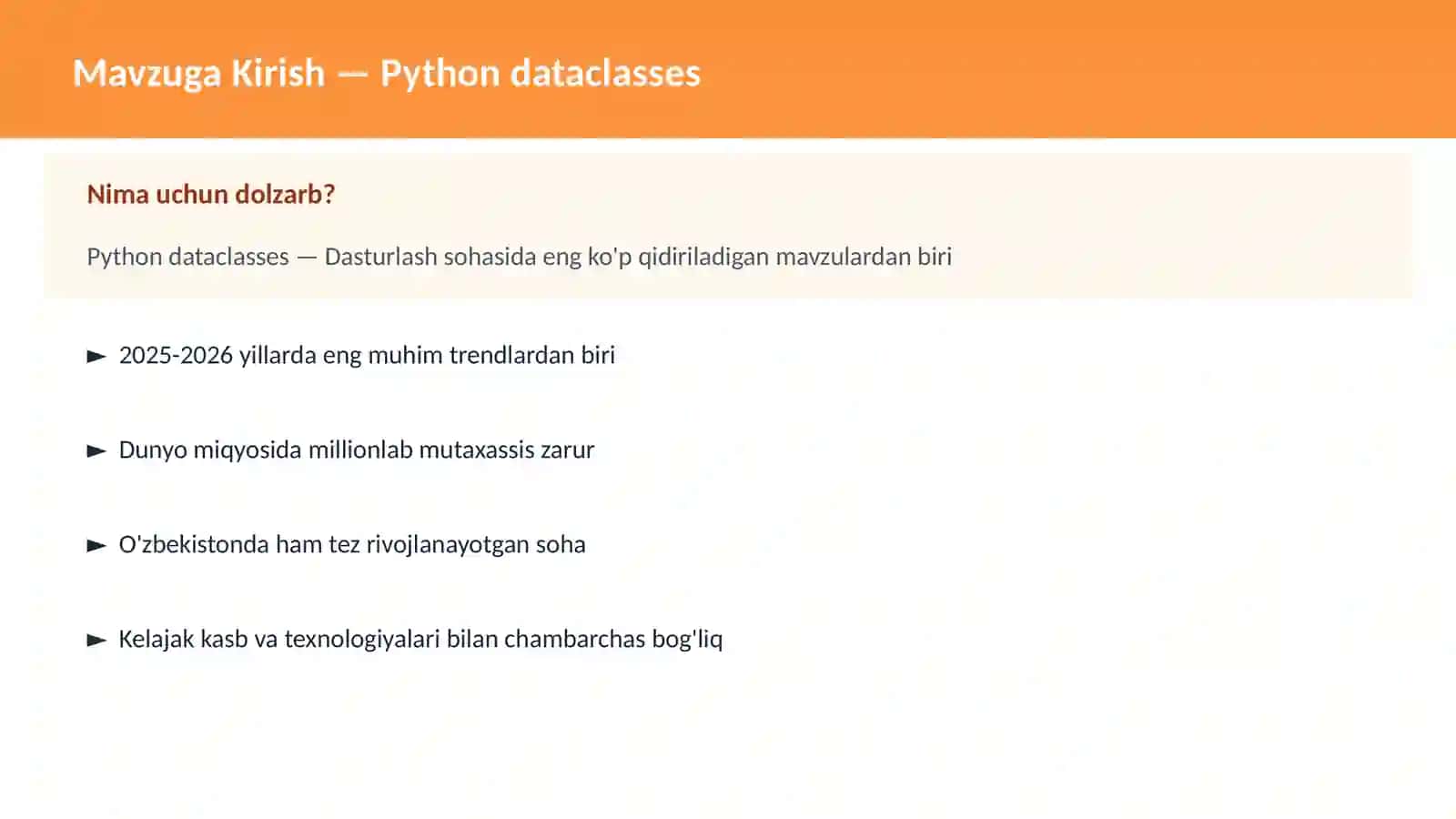 Python dataclasses 2