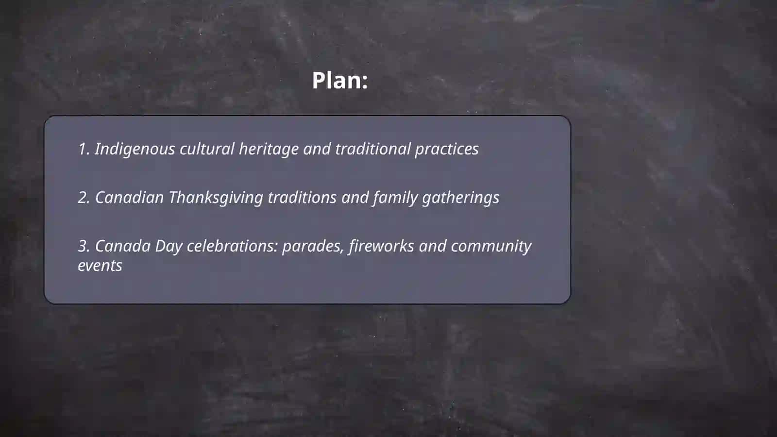 The customs and traditions of Canada 2