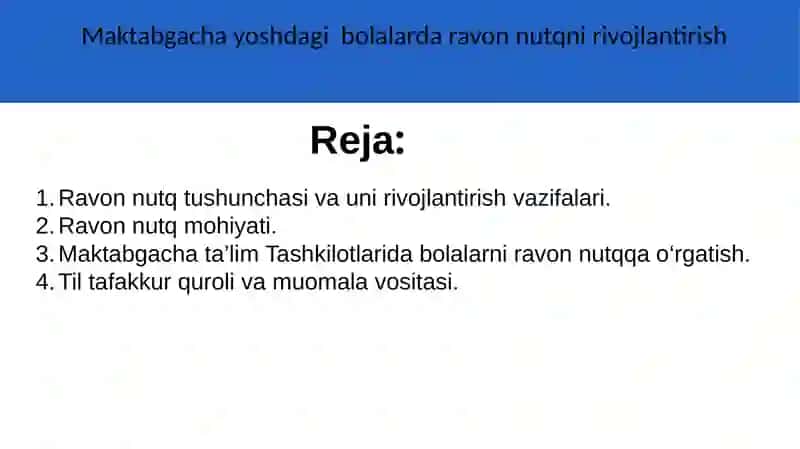 Ravon nutqini rivojlantirish 2