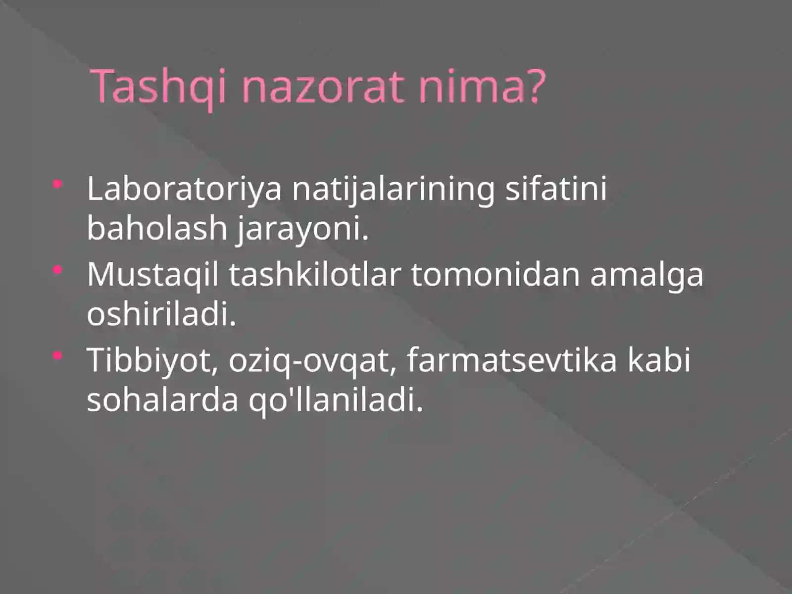 Tashqi nazorat nima? 2