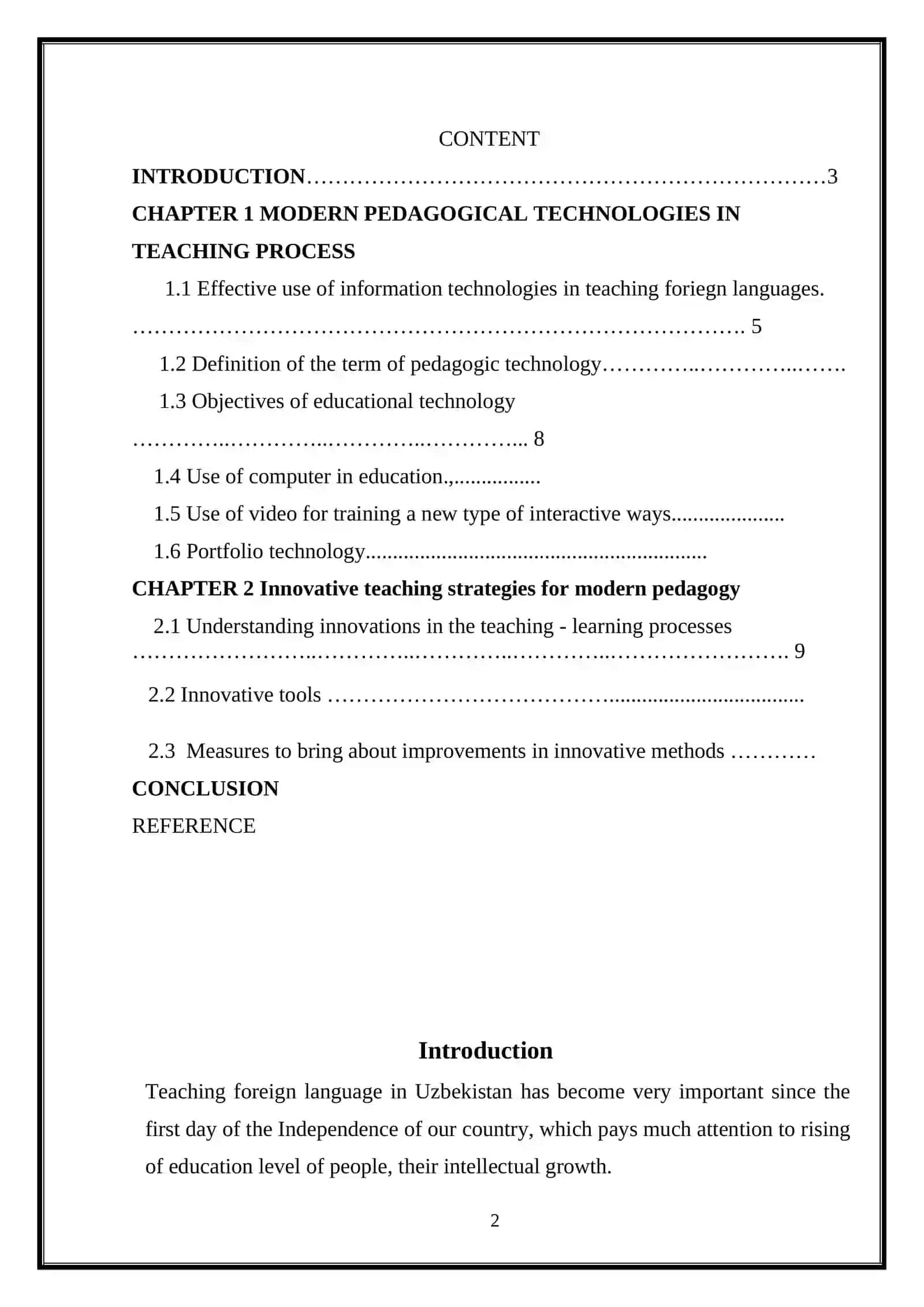 New pedagogical technologies and innovations in teaching process 2