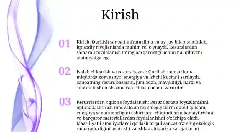 Qurilish Industriyasining Ishlab Chiqarish Va Resurs Salohiyati Va Undan Oqilona Foydalanish Yo'Llari 2
