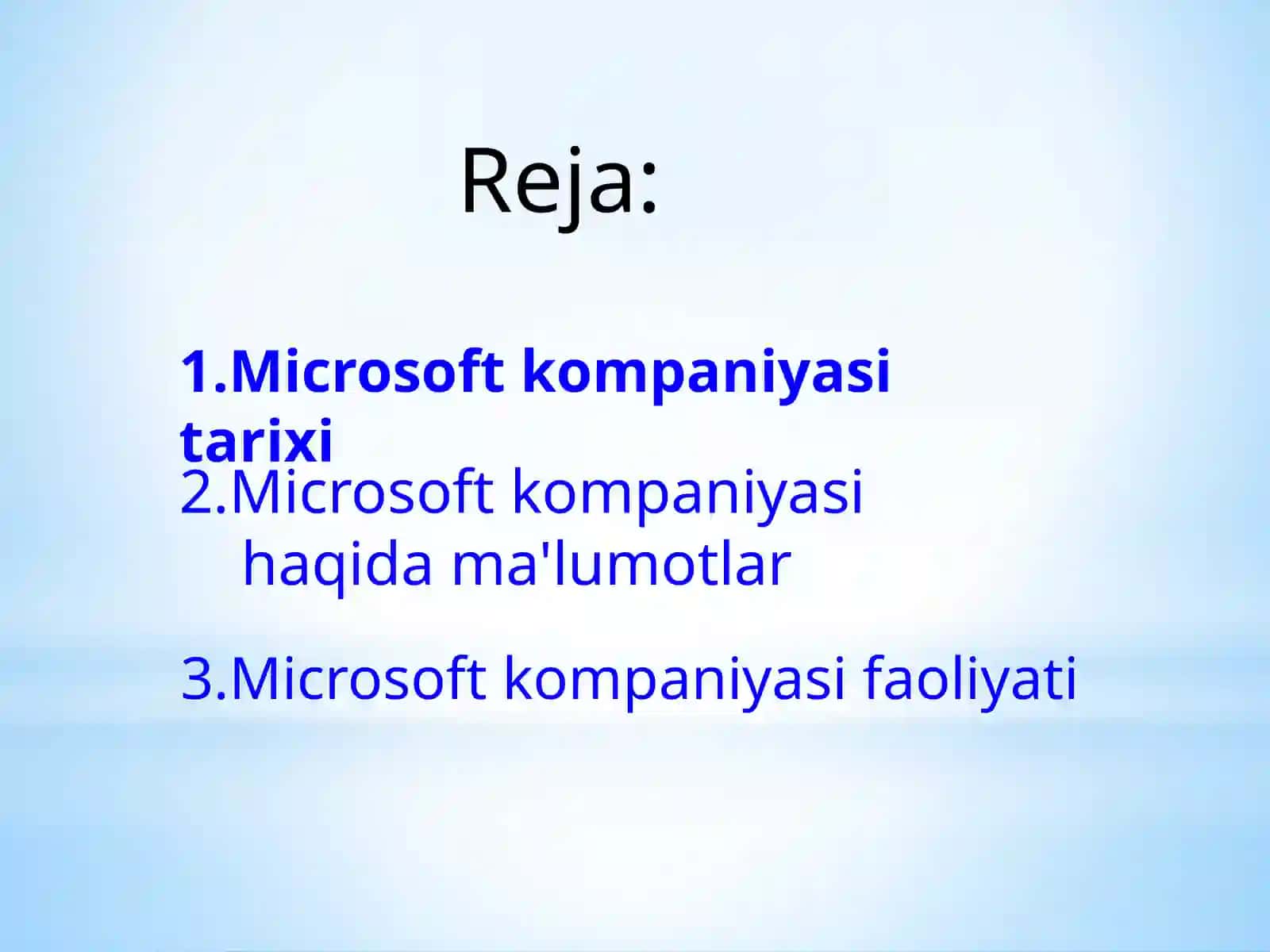 Microsoft kompaniyasi haqida 2