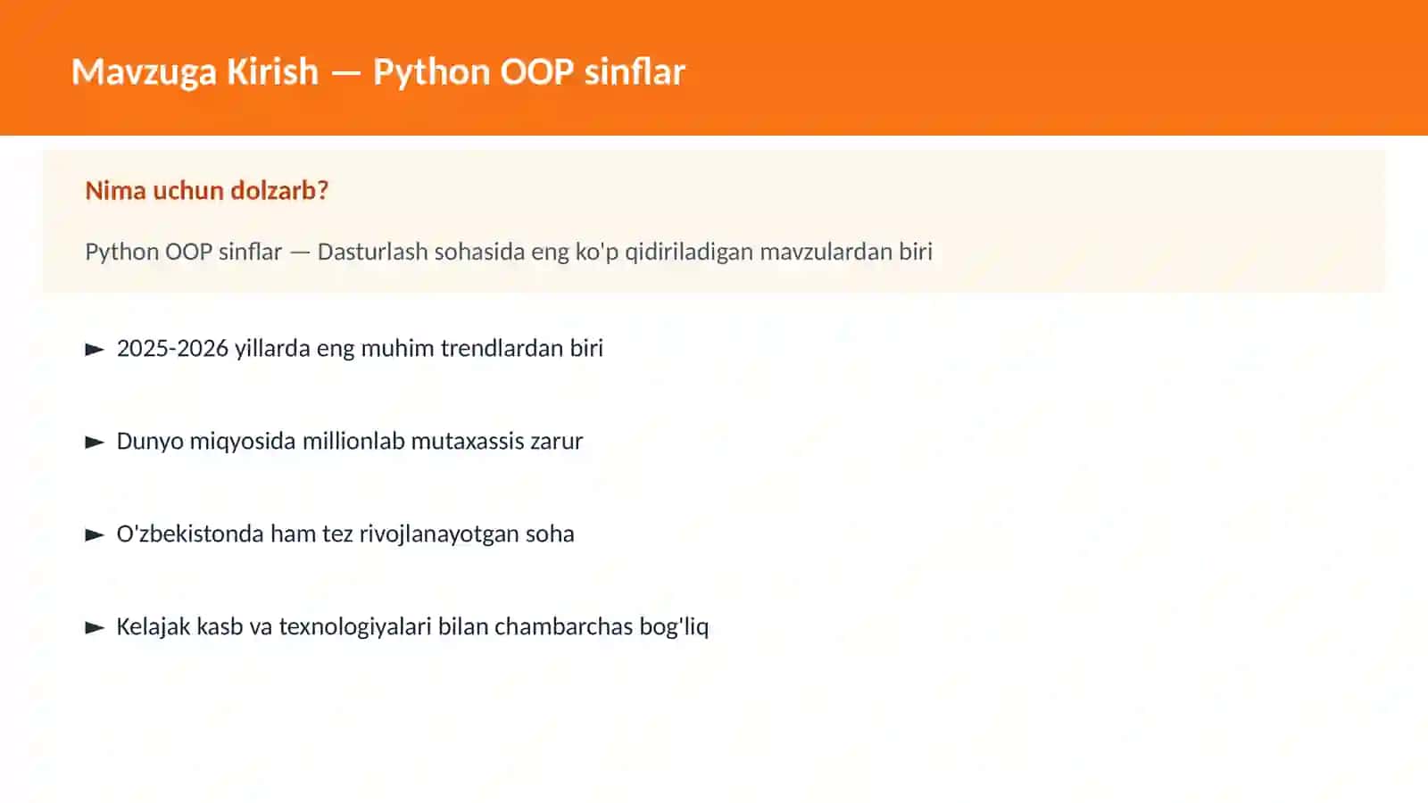 PYTHON DASTURLASH 2