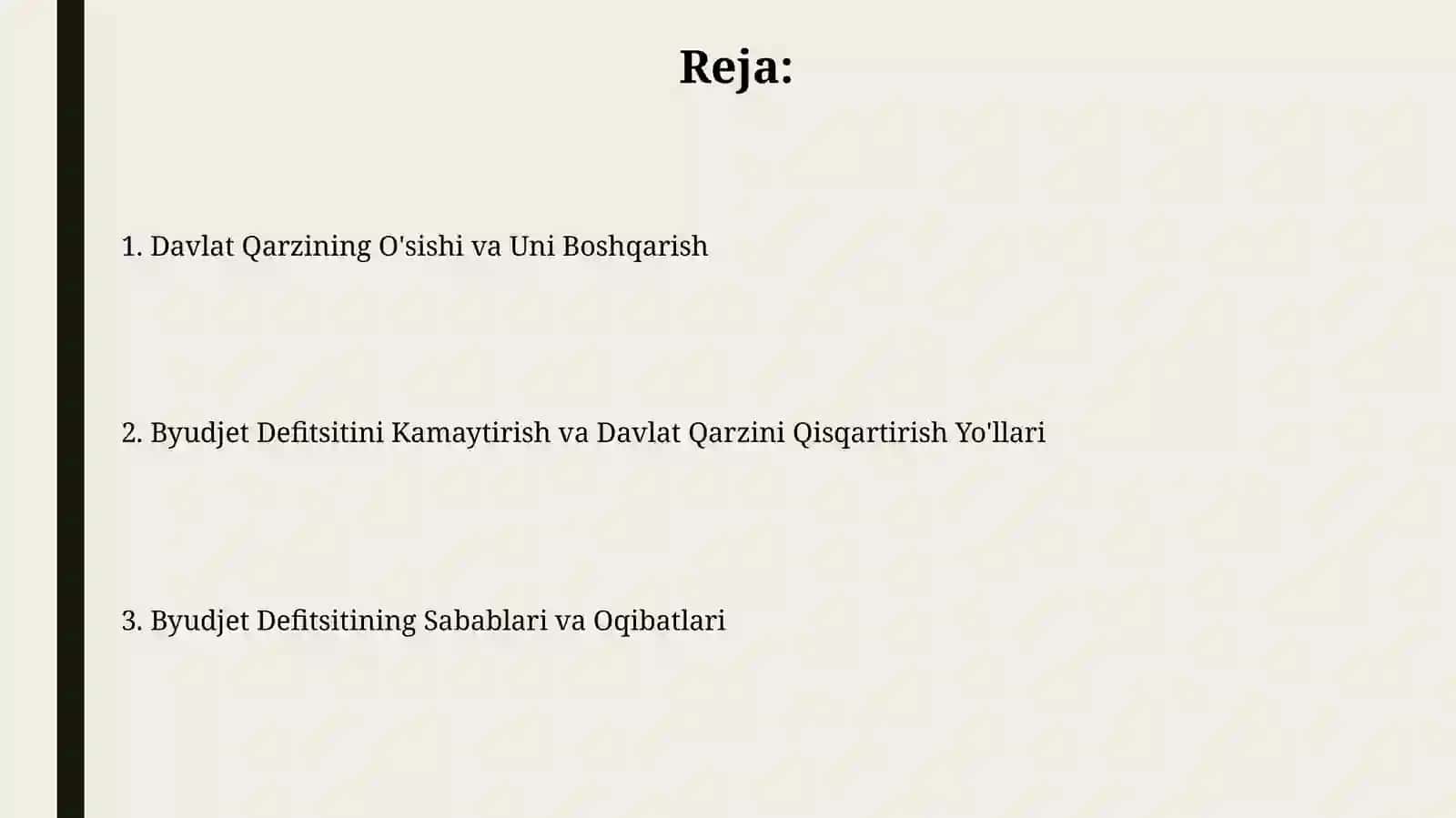Budjet taqchilligi va davlat qarzlari 2