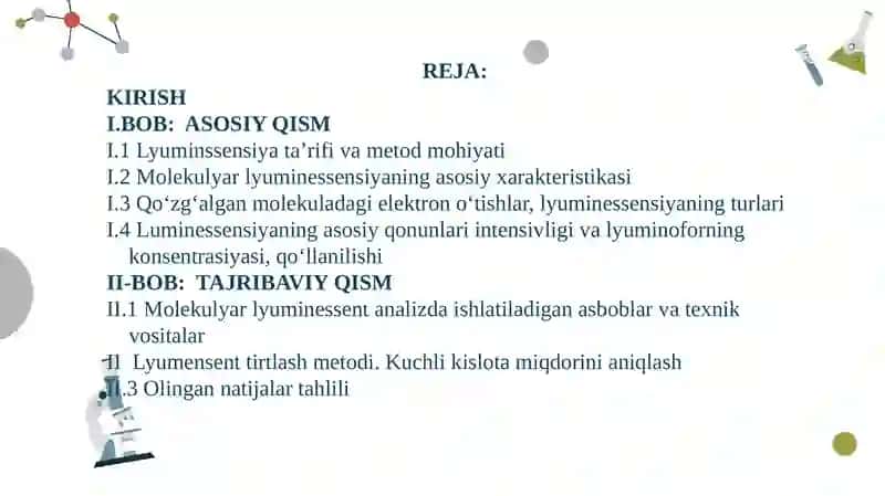 Lyuminssensiya analiz metodi 2