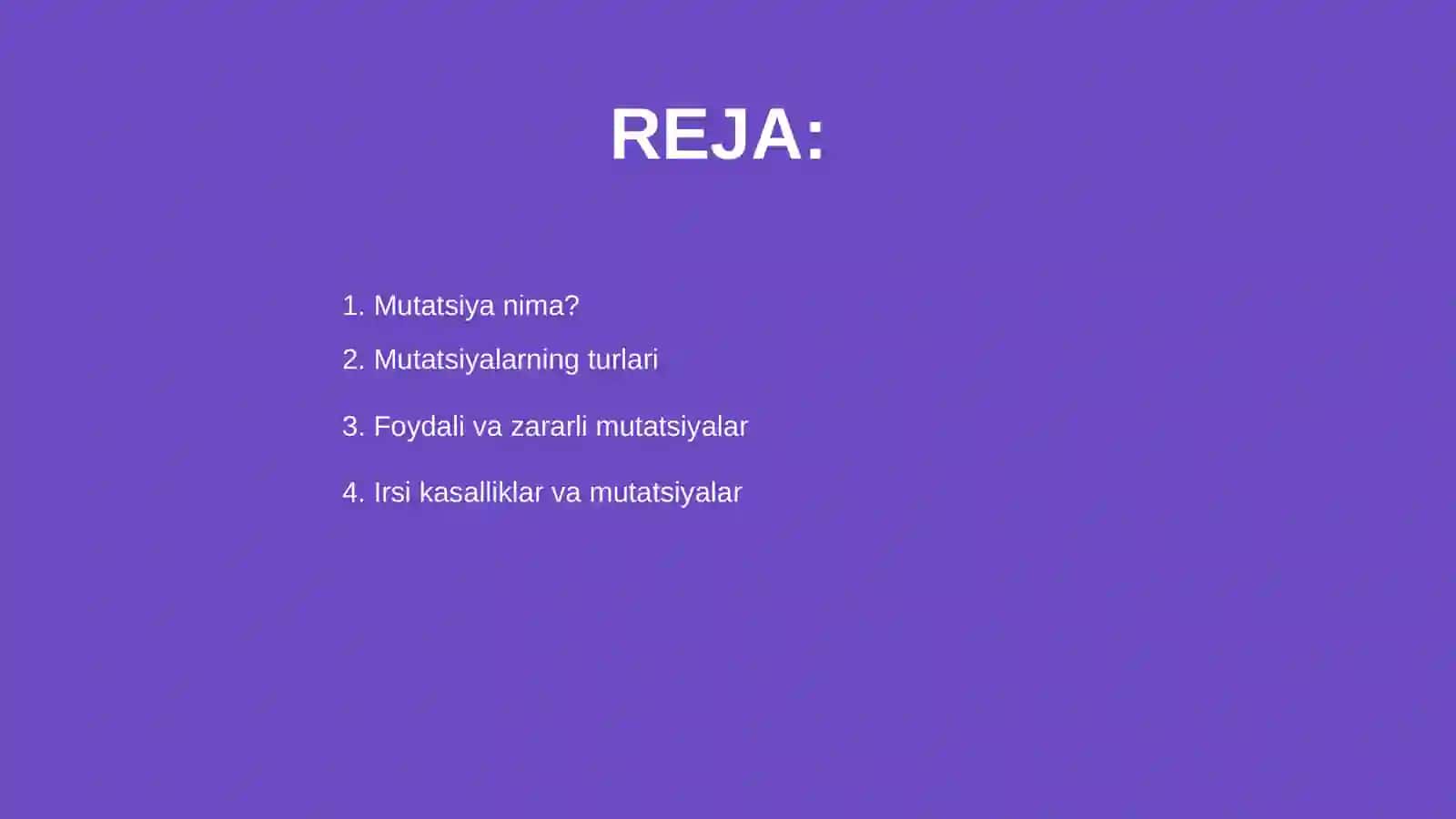 Mutatsiya zararkimi? 2
