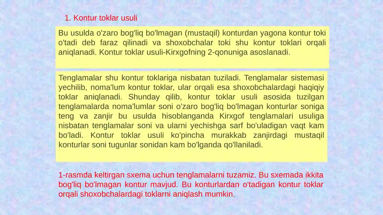 Kontur Toklar Usuli 2