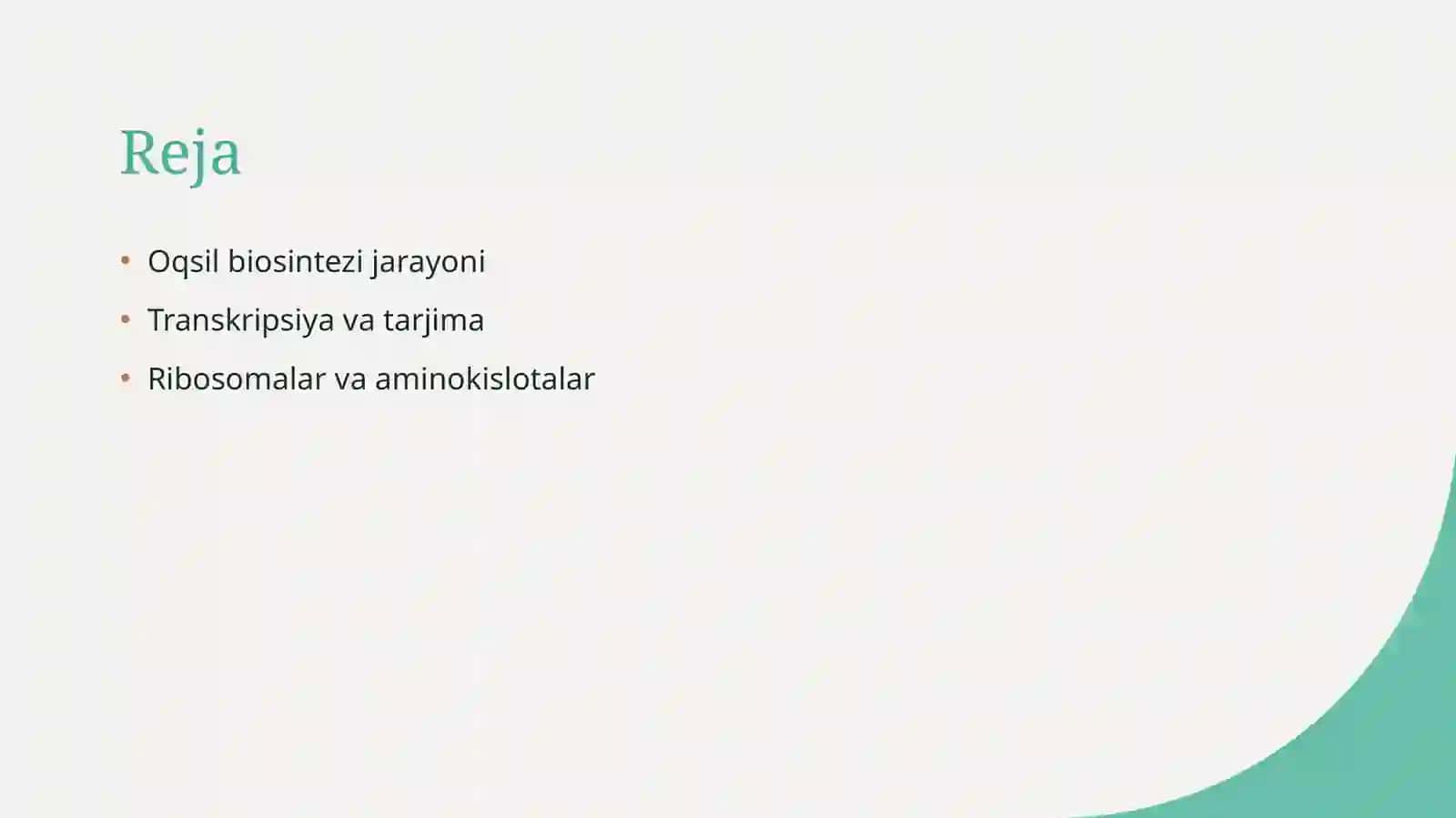 Oqsil biosintezi 2
