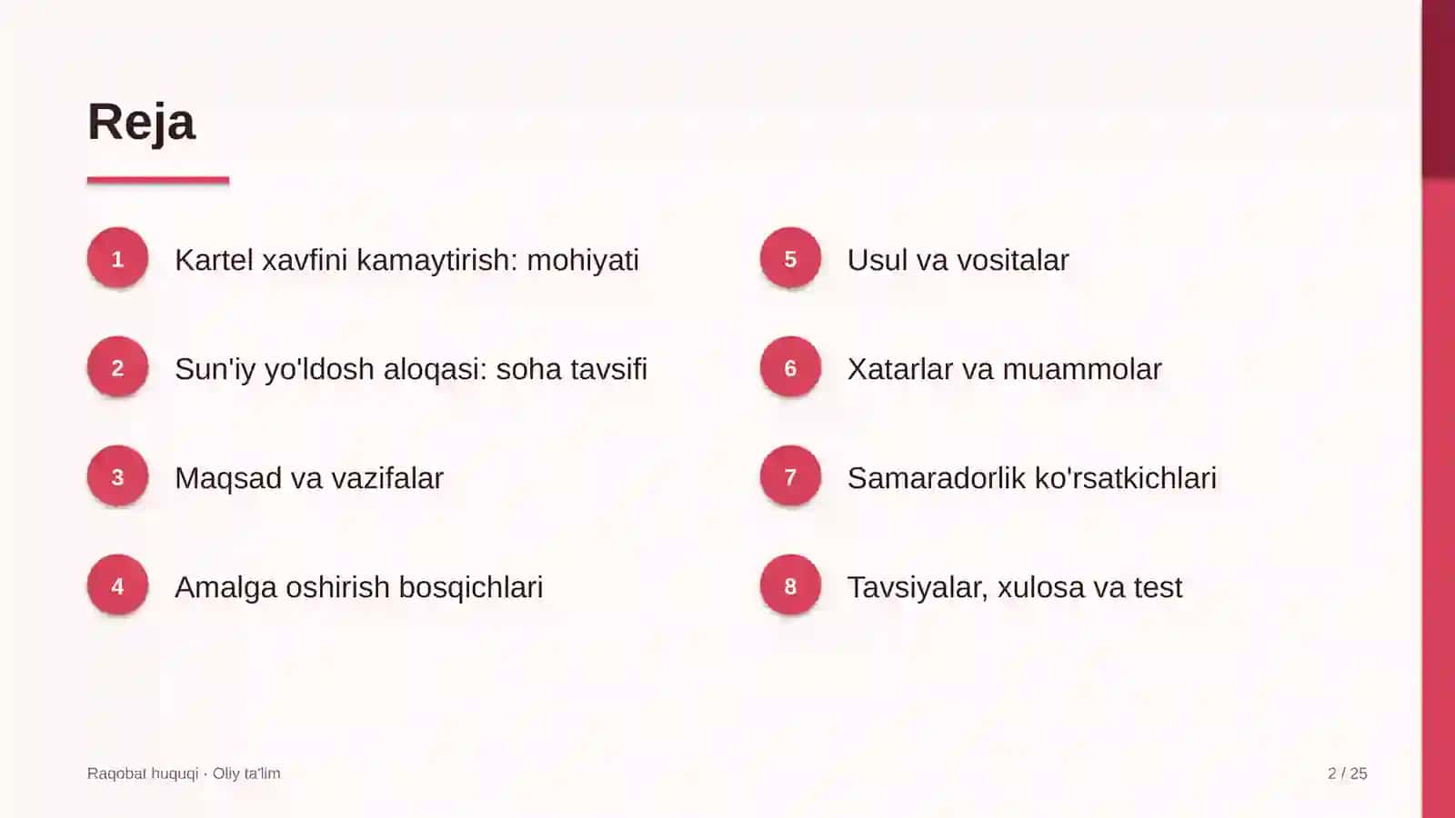 sun'iy yo'ldosh aloqasida kartel kelishuvlari xavfini kamaytirish 9313 2