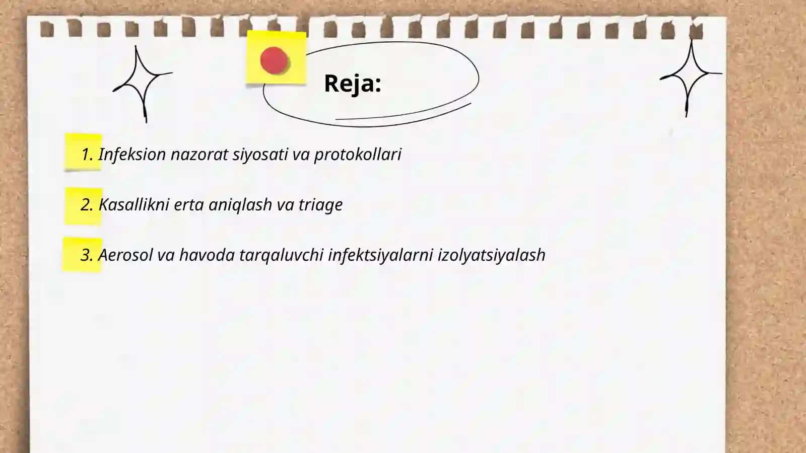 Infeksion nazorat siyosati va protokollari 2