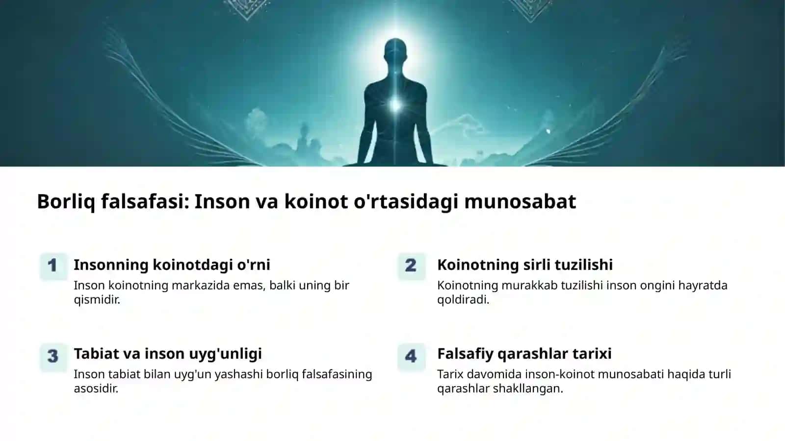 Borliq falsafasi: Hayot va Ma'naviyat 2