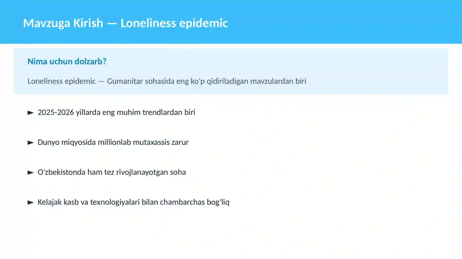 Loneliness epidemic 2