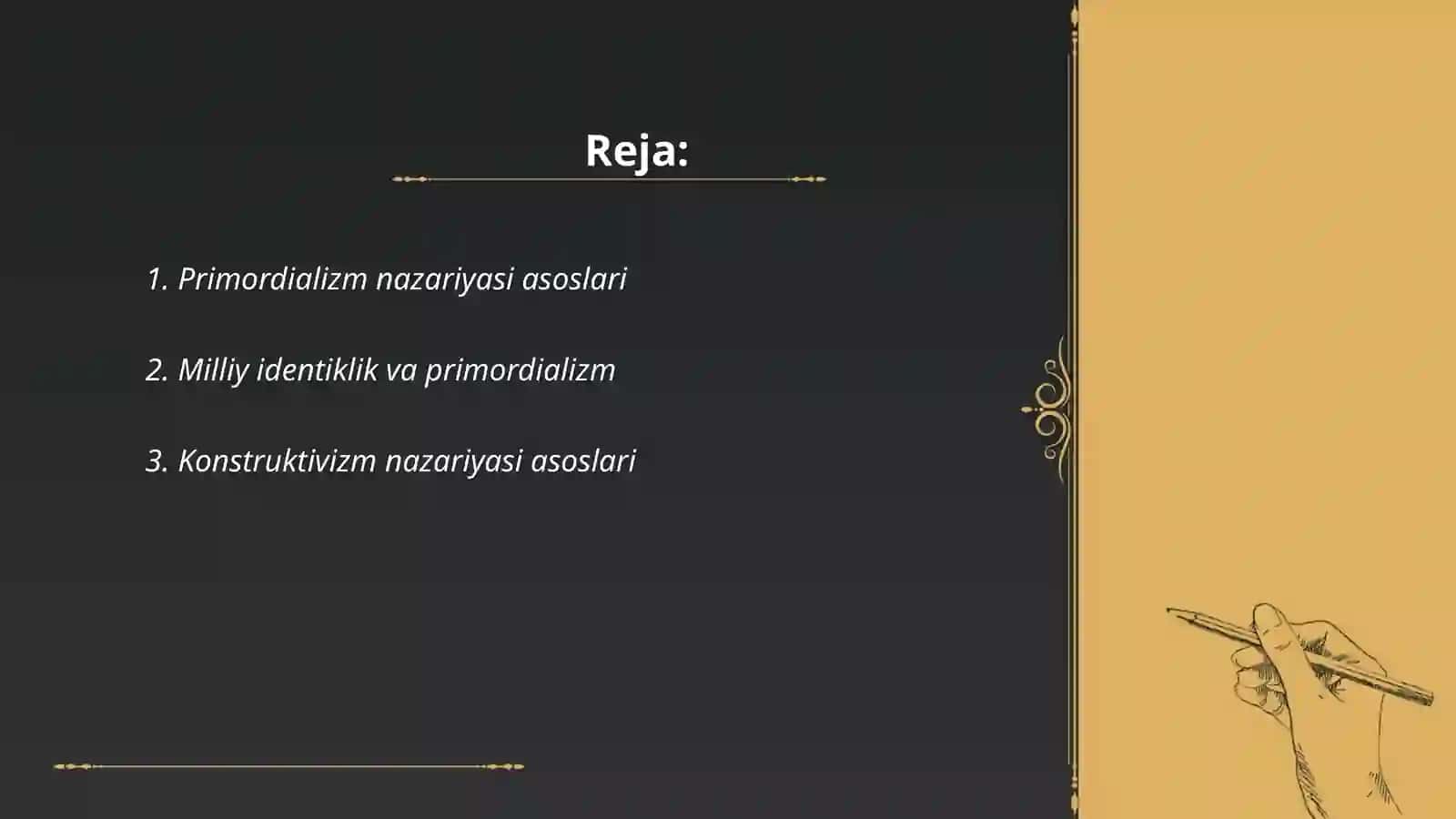 Primordializm va Konstruktivizm Tahlili 2