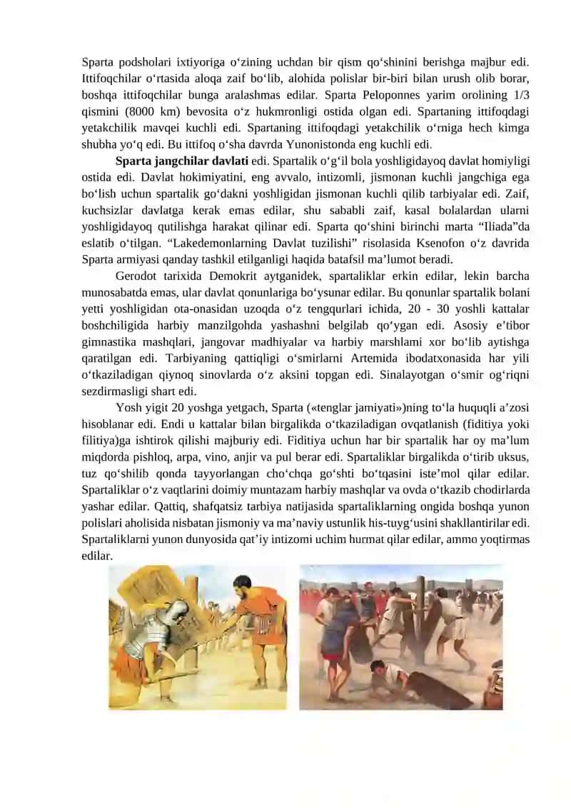 Qadimgi Sparta Davlati 2