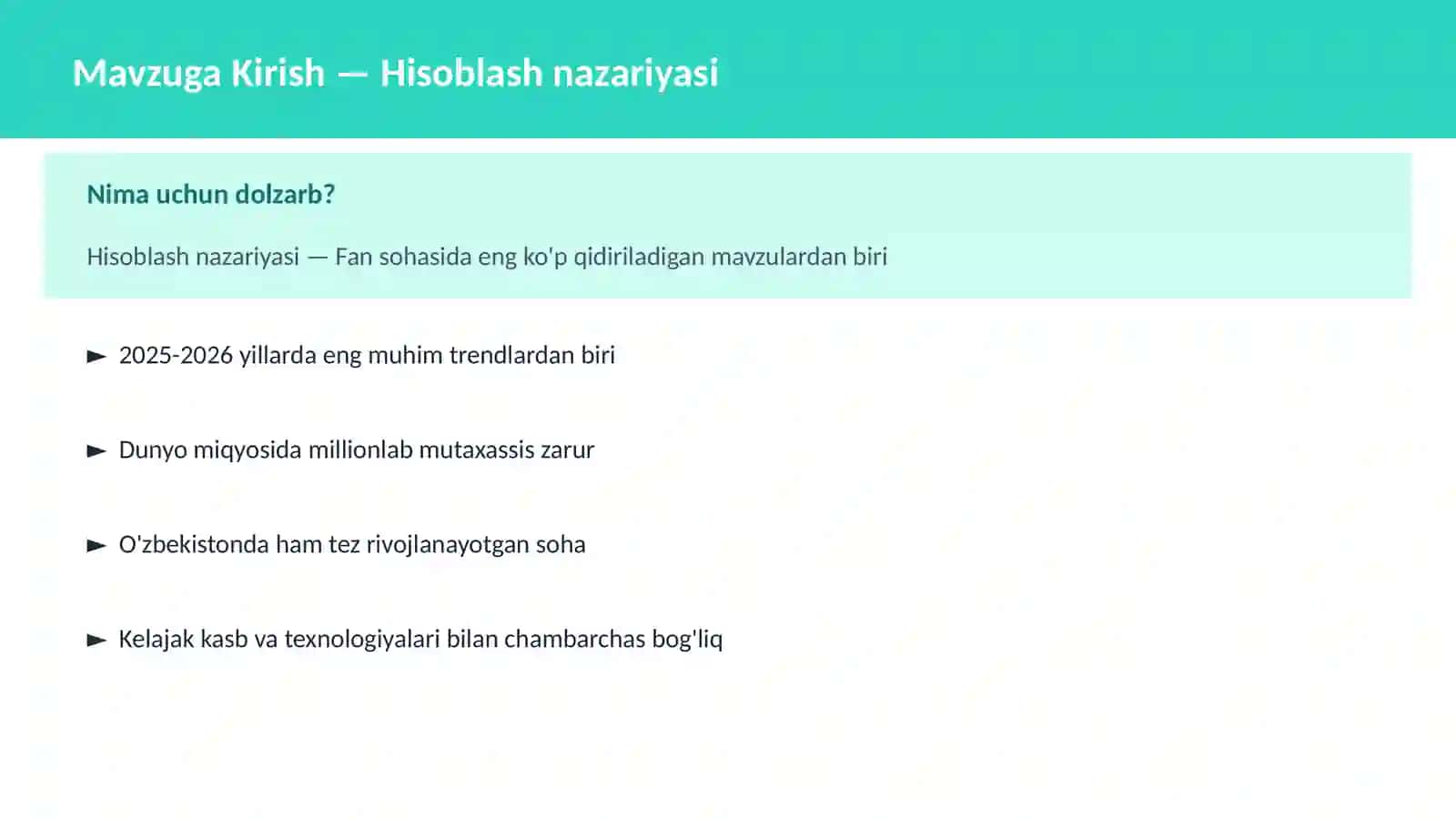 FAN | MATEMATIKA ZAMONAVIY 2