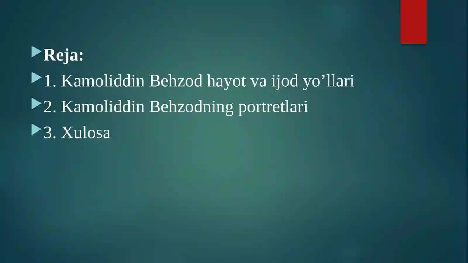 Kamoliddin Behzodi ijodi va portretlari 2