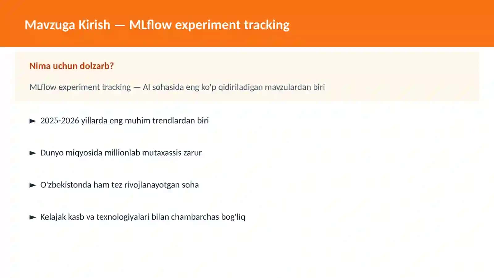 MLflow experiment tracking 2