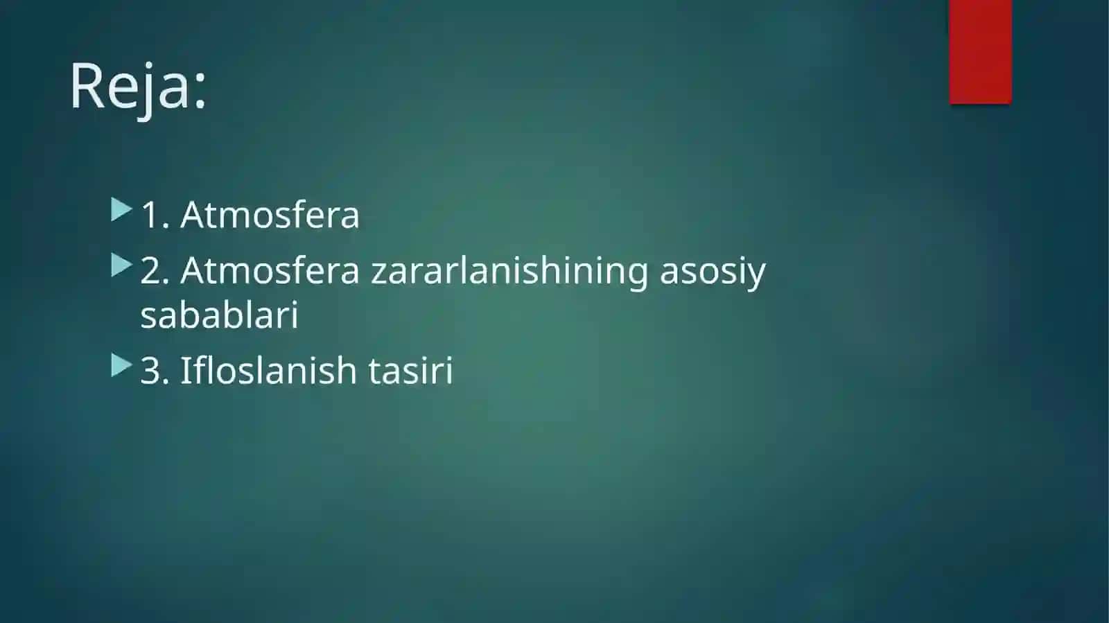 Mavzu: Atmosfera 2