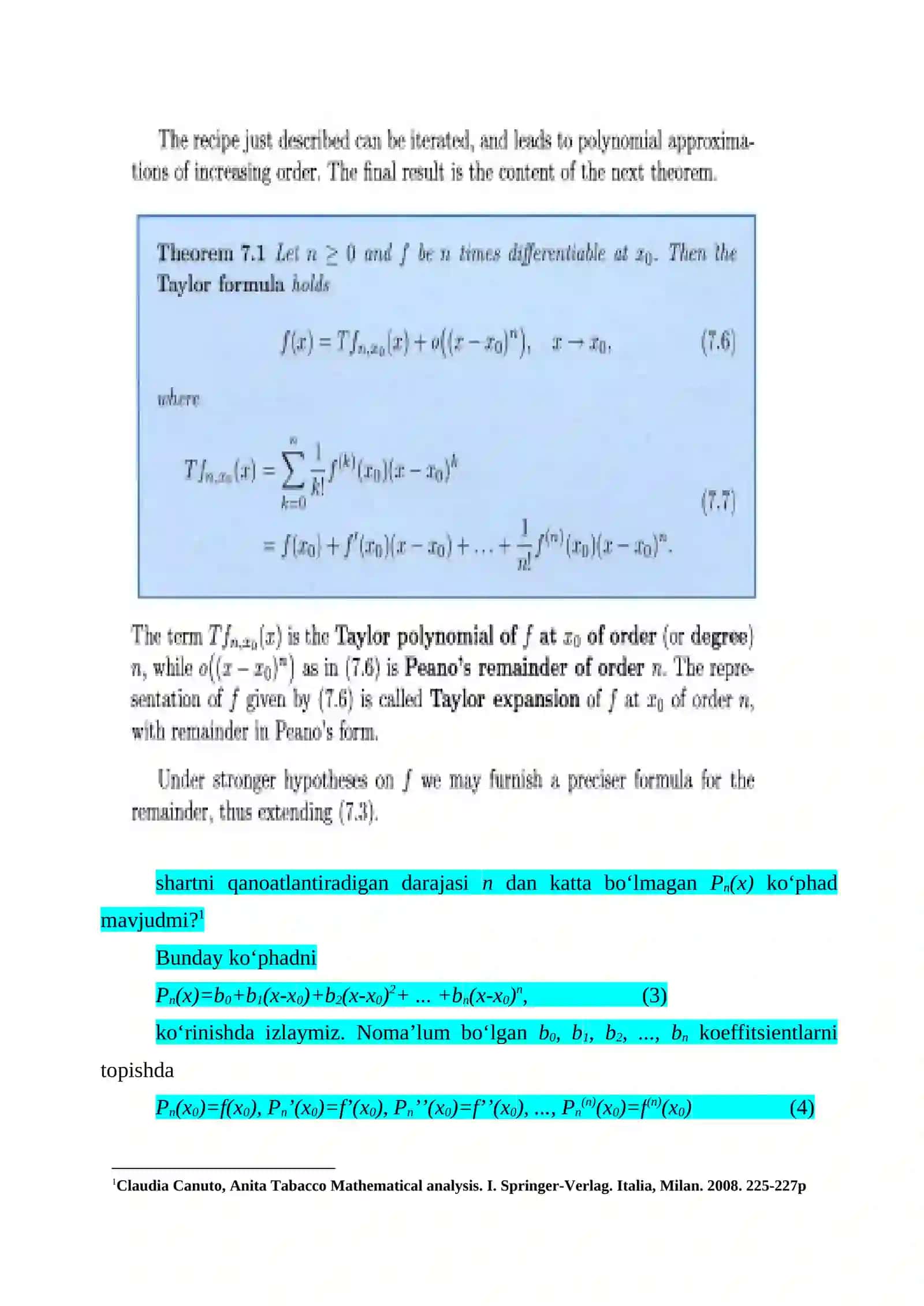 Teylor formulasi 2