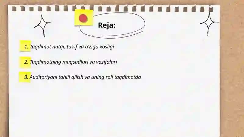 Taqdimot nutqi 2