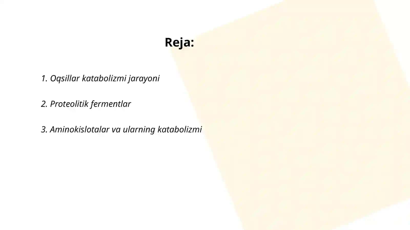 Oqsillar katabolizmi 2