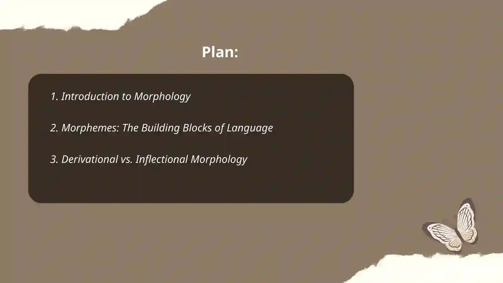 Introduction to Morphology 2