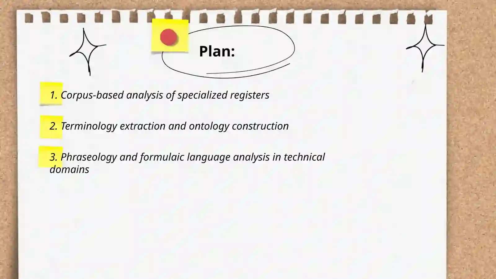 Specialized linguistic methods 2