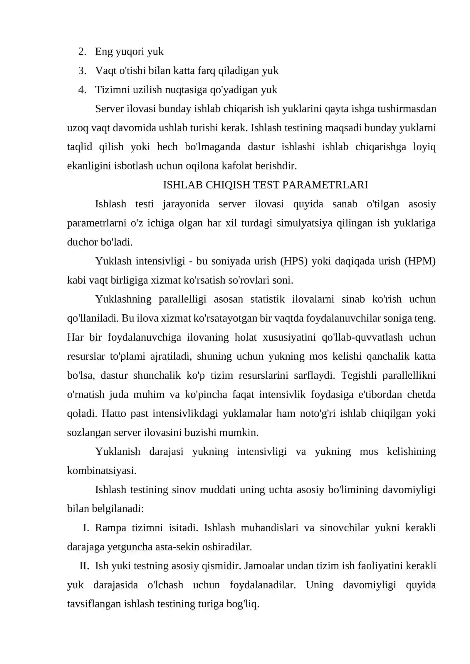 Ishlash samaradorligini testlash (performance testing) 2
