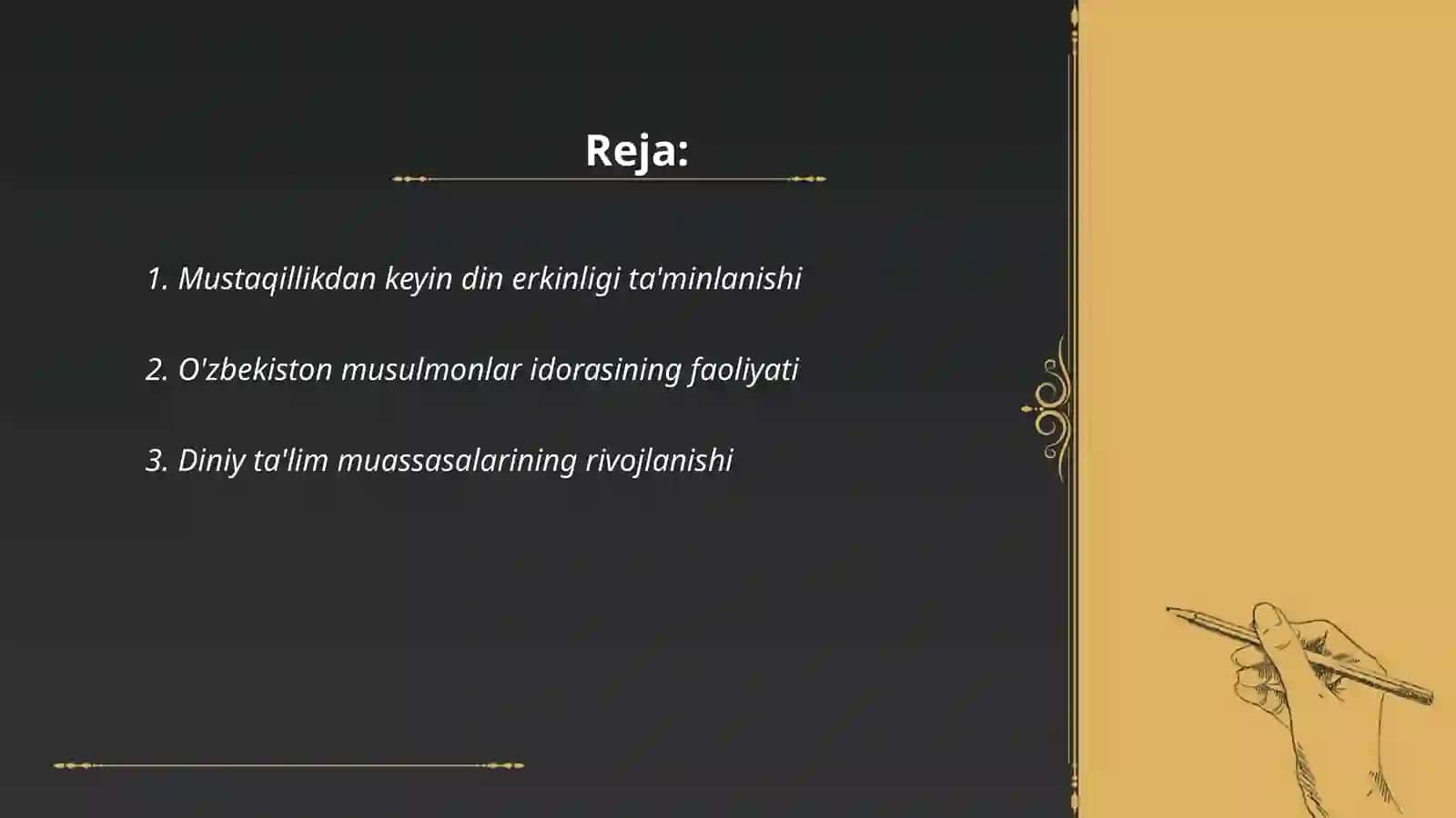 Mustaqil O‘zbekistonda amalga oshirilgan diniy va marifiy ishlar 2