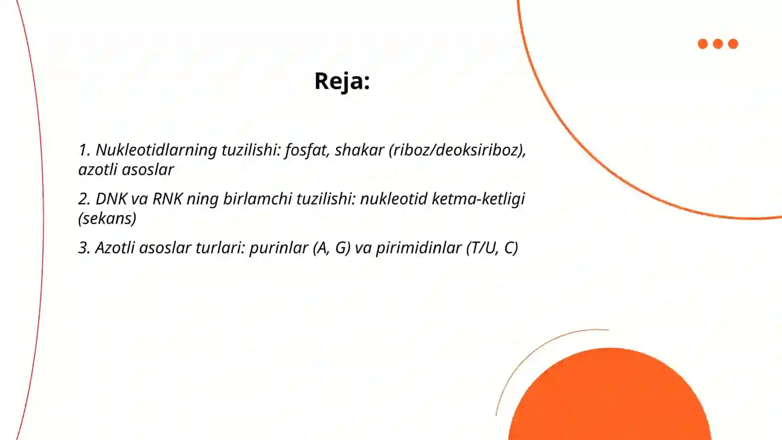 Nuklein kislotalar RNK va DNK 2