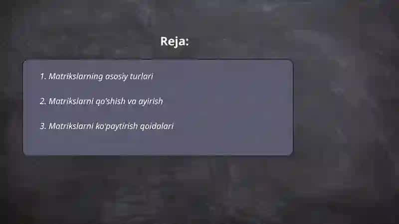 Matritsalar 2