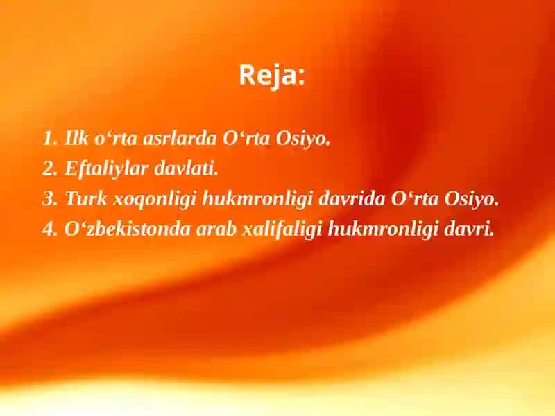 Ilko‘rtaasrlar O‘rta Osiyo 2