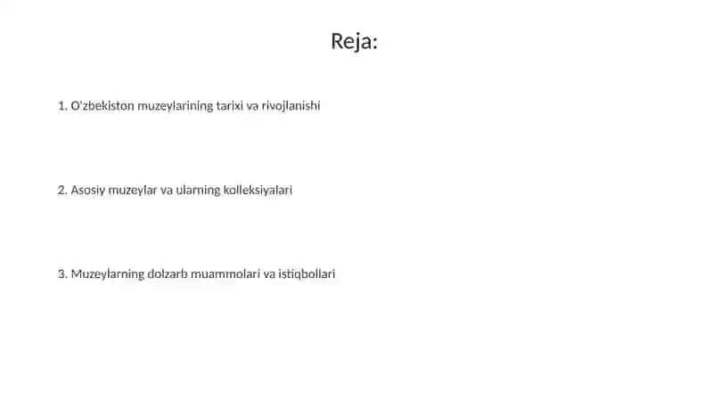 Oʻzbekiston muzeylari 2
