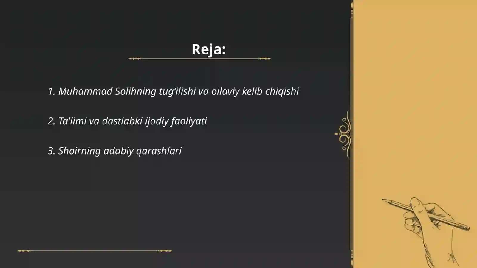 Muhammad Solih hayoti va ijodi 2