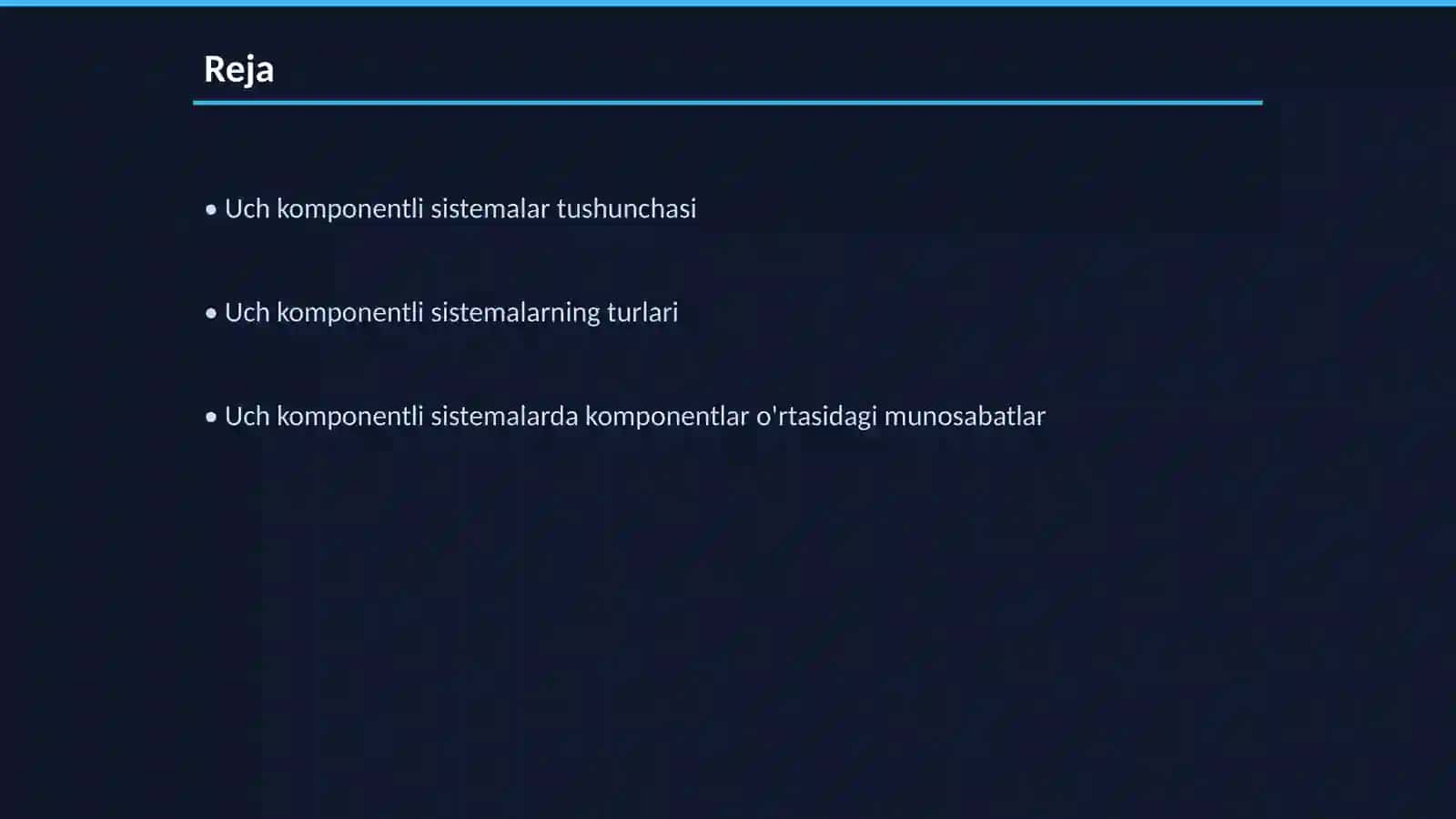 Uch komponentli sistemalar 2