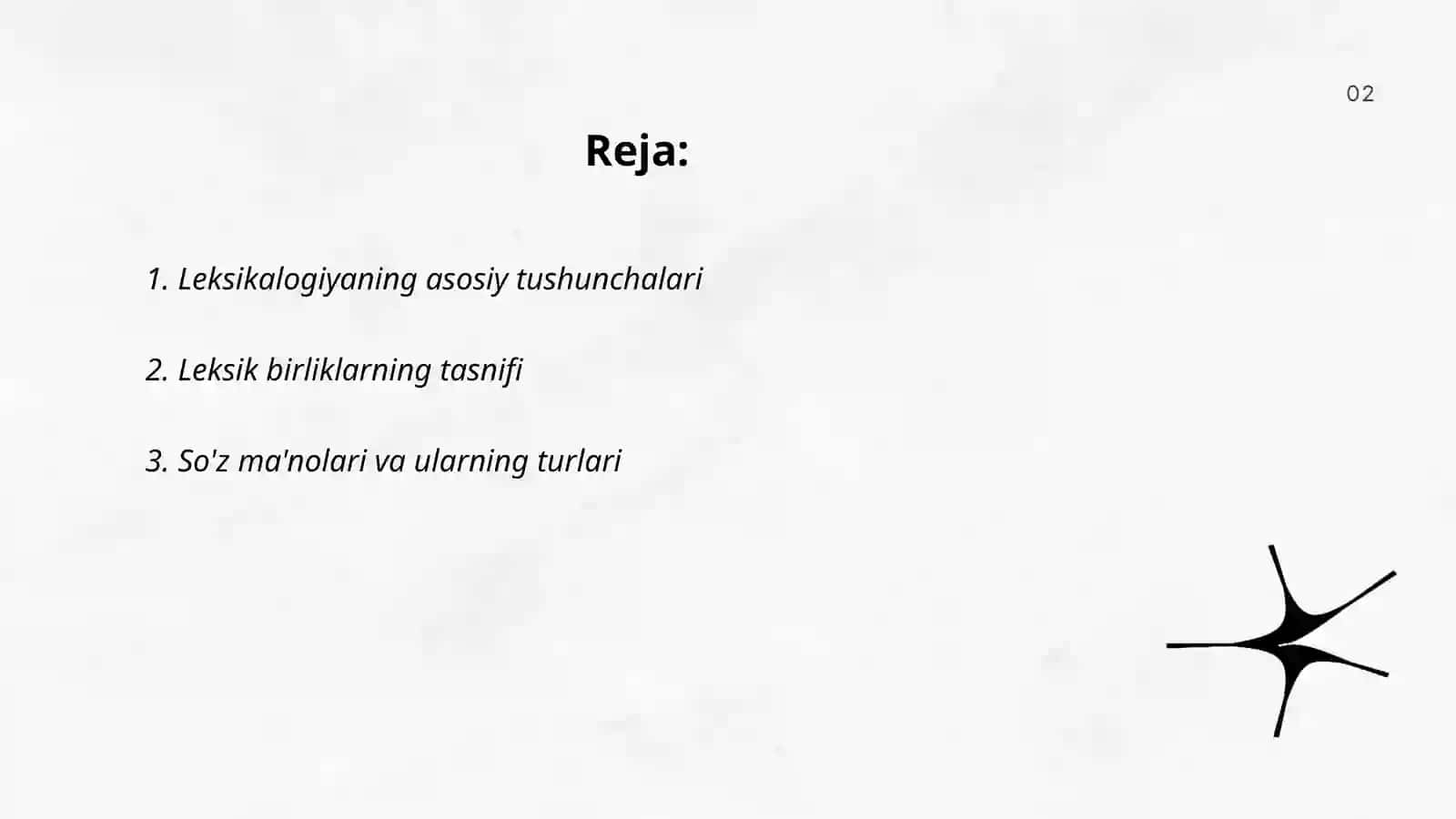Leksikologiya va uni o'rganish abeykti 2