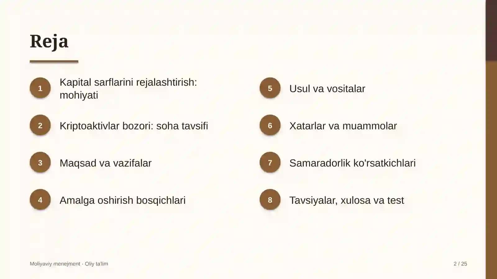 Kriptoaktivlar bozorida kapital sarflarini rejalashtirish 2