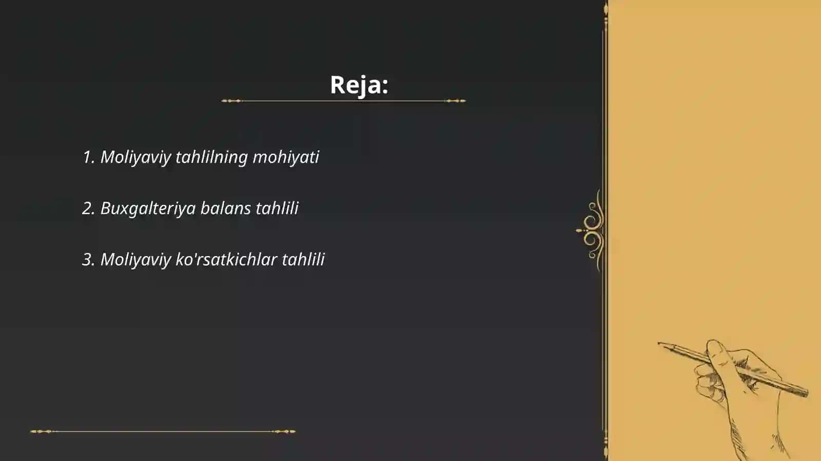 Moliyaviy tahlil turlari 2