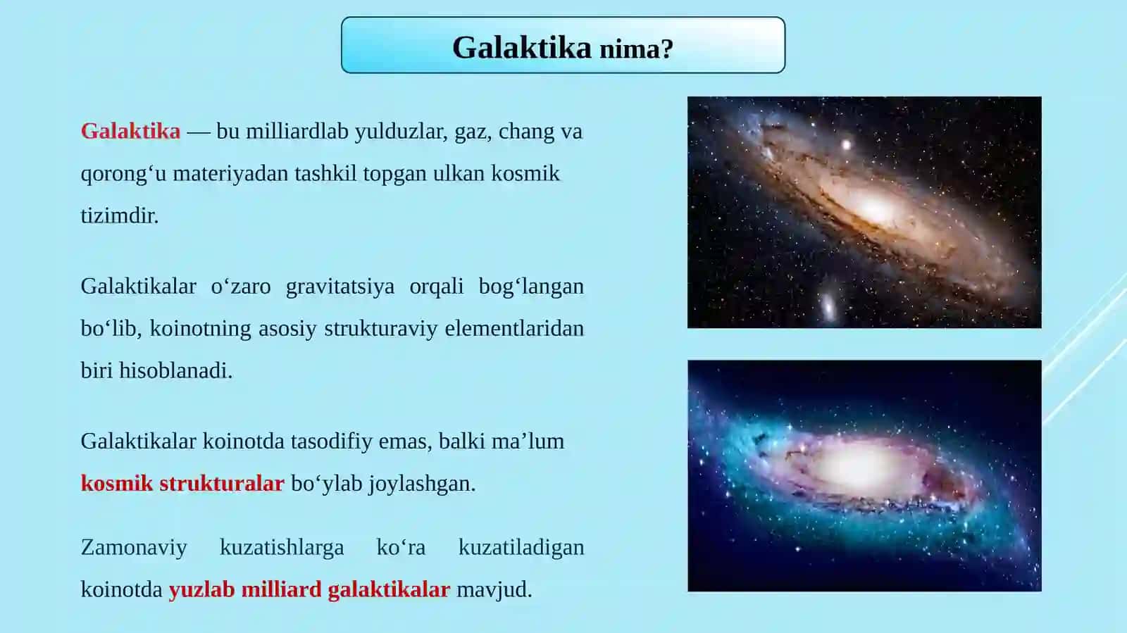 Galaktikalarning koinotda taqsimlanishi 2