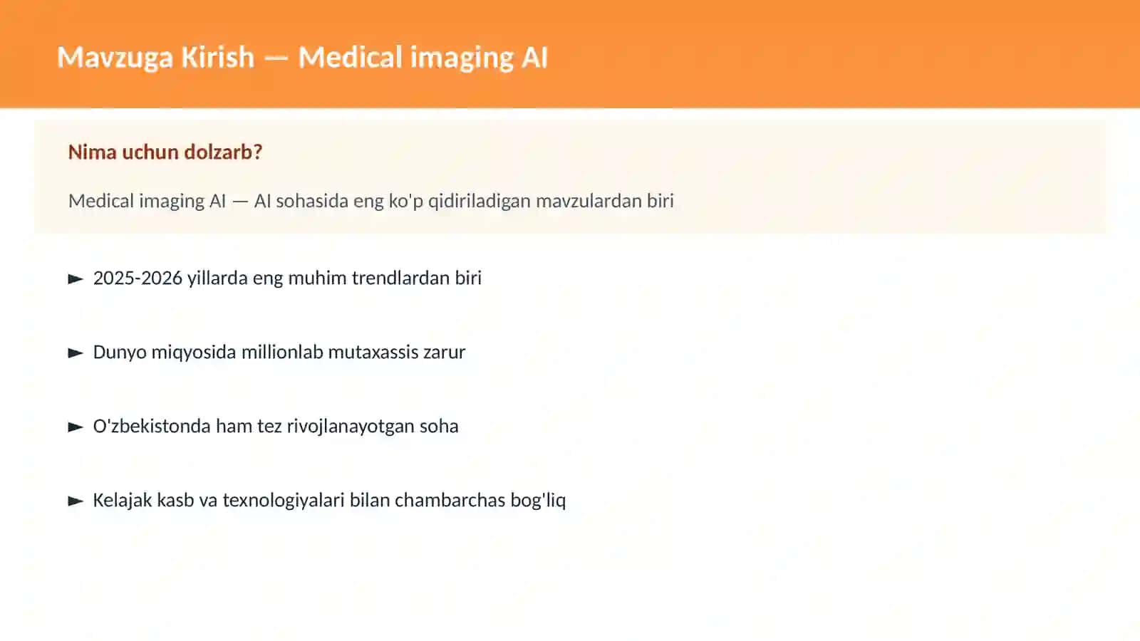 Medical imaging AI 2