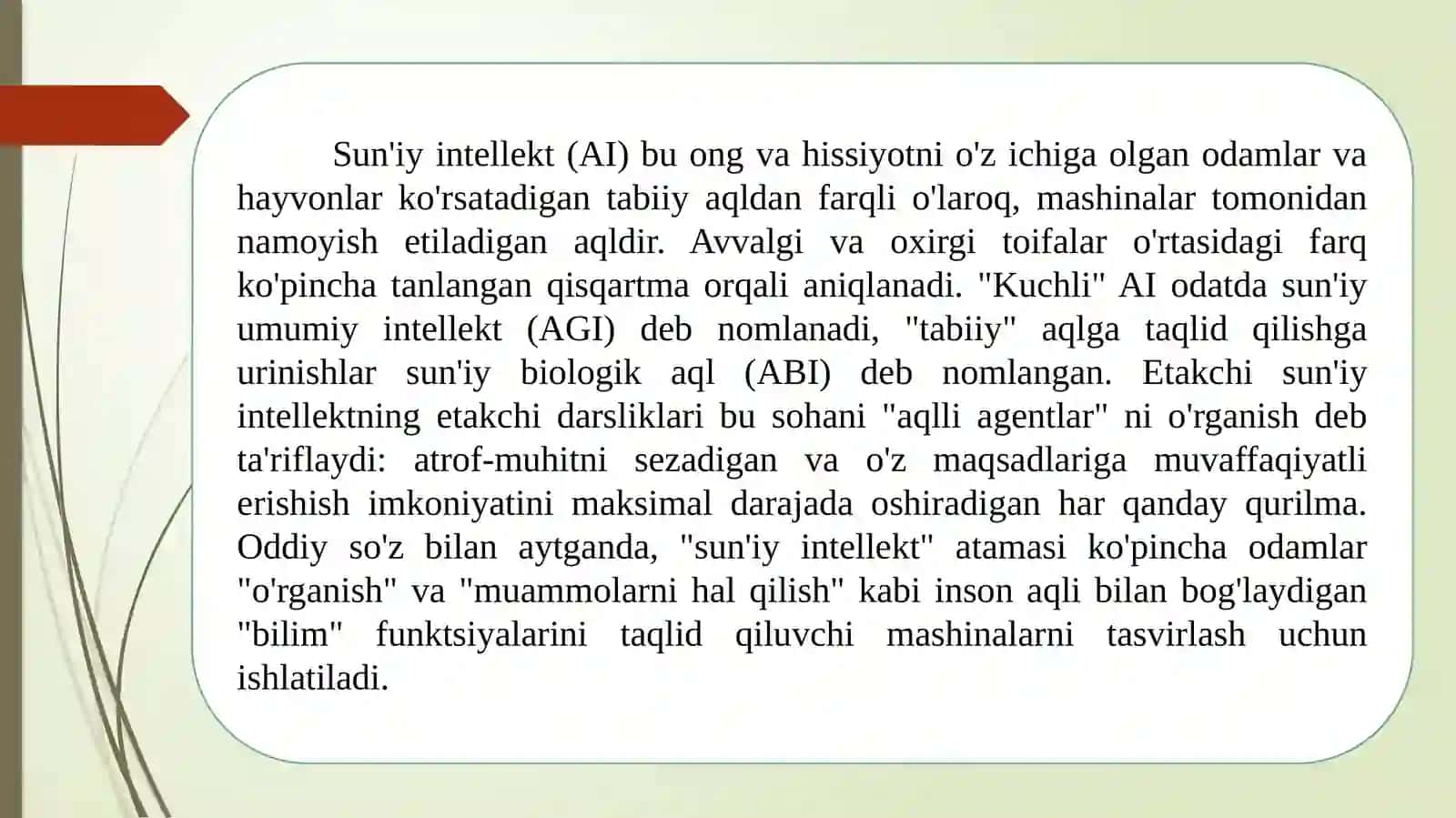 Sun'iy intellekt sohalari 2