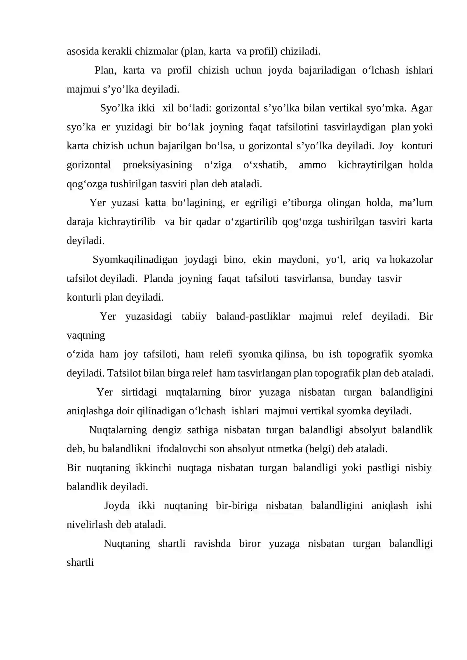 Geodezik ishlar 2